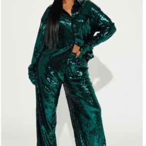 Emerald Sequin Jumpsuit
